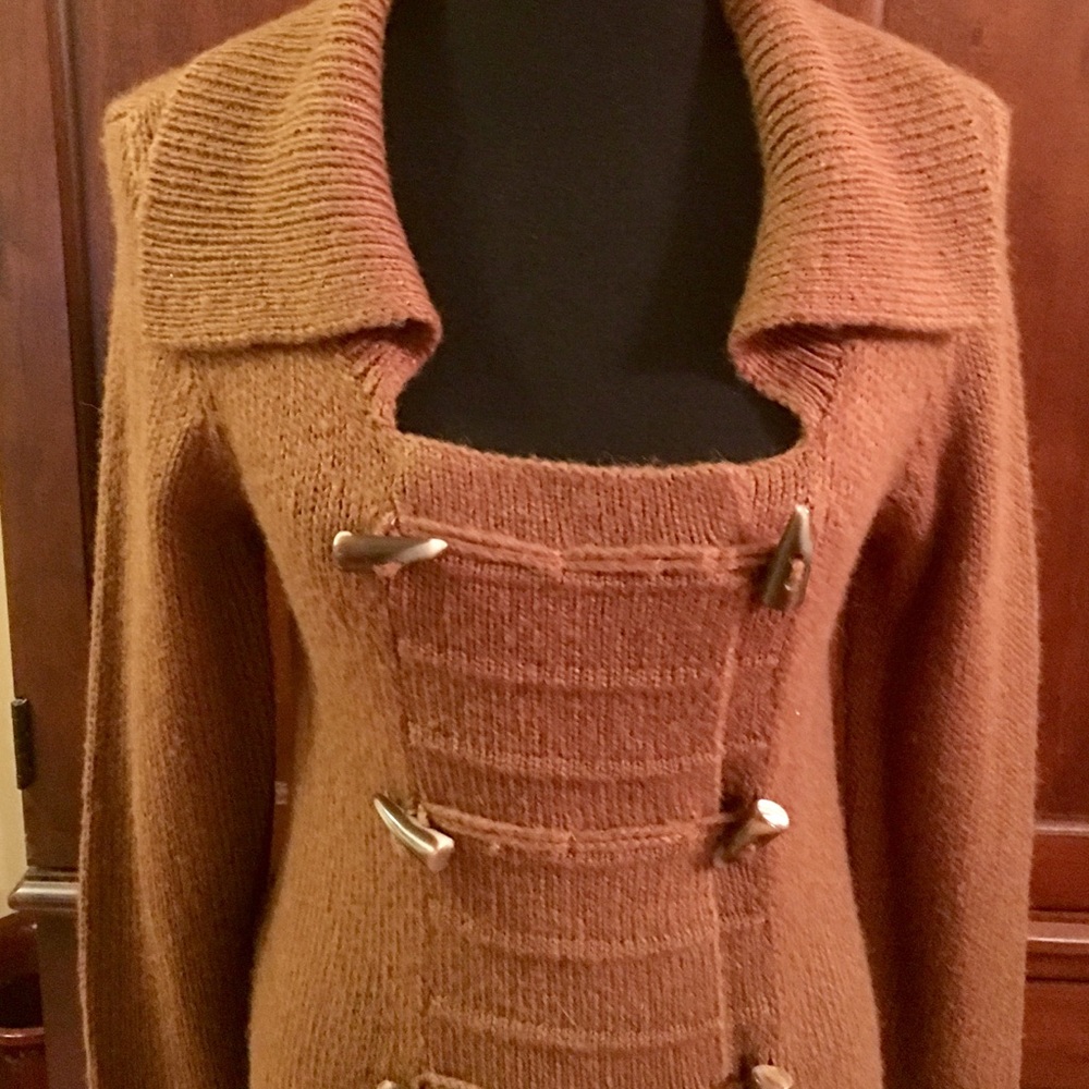 Wool blend AWESOME brown sweater, size M